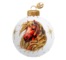 Шар елочный Коломеев Конь златогривый, 10см