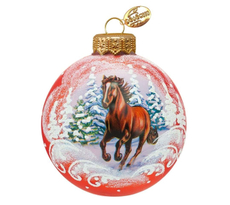 Шар елочный Коломеев Лошадка быстрая 1, 10см