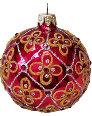 Шар елочный Коломеев Цветочный 2, 10см