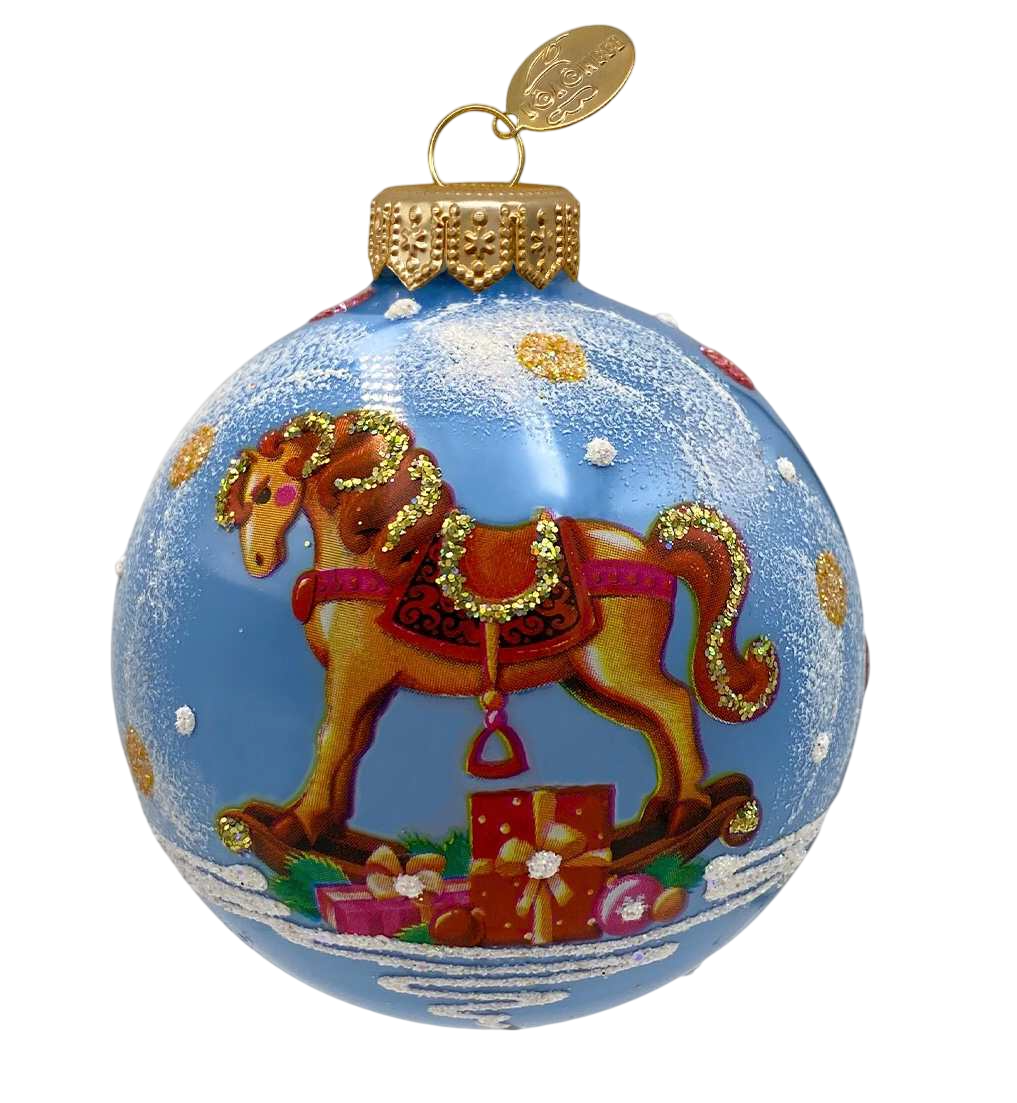 Шар елочный Коломеев Лошадка детская, 6.5см