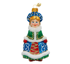 Украшение елочное Коломеев Девочка-снегурочка, 10см