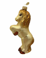 Украшение елочное Коломеев Лошадка голд, 10см