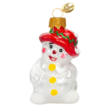 Украшение елочное Коломеев Снеговик в шляпе, 9см