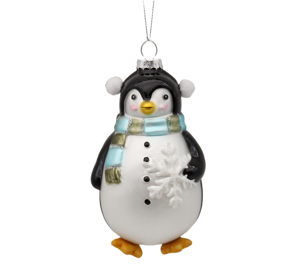 Украшение елочное B&H пингвин мульти, 7.2 x 6.8 x 12.1см