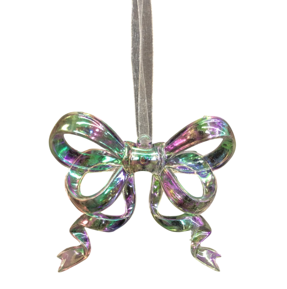 Украшение елочное B&H сверкающий бантик, 8.7 x 7.8см