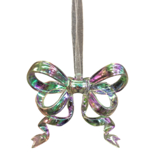 Украшение елочное B&H сверкающий бантик, 8.7 x 7.8см