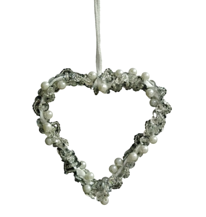 Украшение елочное B&H морозное сердце, 8.5 x 1 x 8.5см