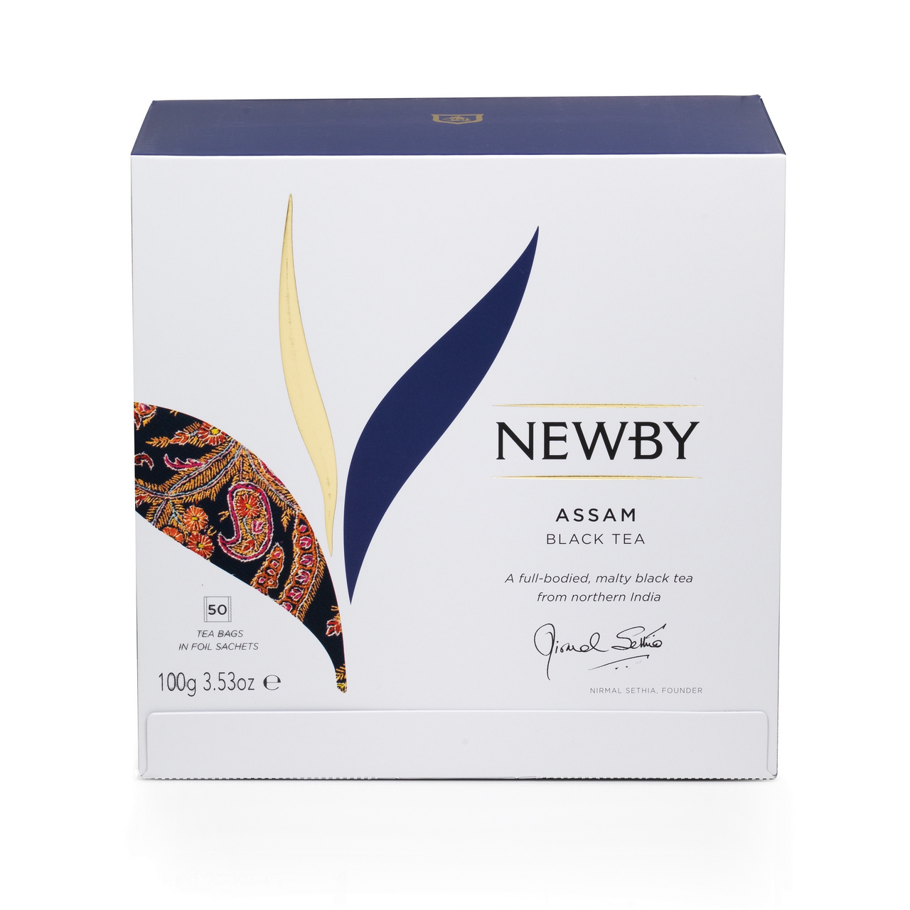 Изображение товара Чай черный Assam Newby в пакетиках 50x2 г, 100 г Индия
