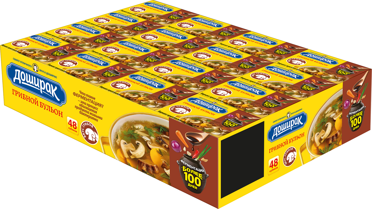 Бульон Доширак грибной, 10г x 48 шт
