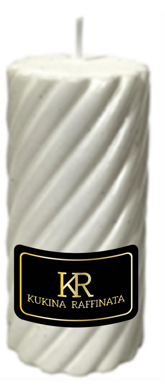 Свеча-столб Kukina Raffinata виток лакированная в ассортименте, 50 x 100мм