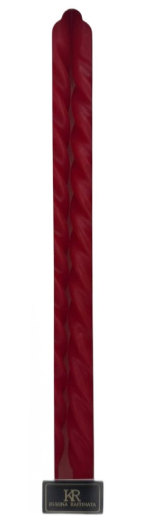 Свеча Kukina Raffinata витая лакированная, 22 x 255мм