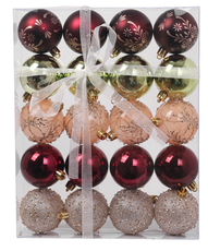 Набор елочных шаров B&H Элегантные узоры микс, 20шт