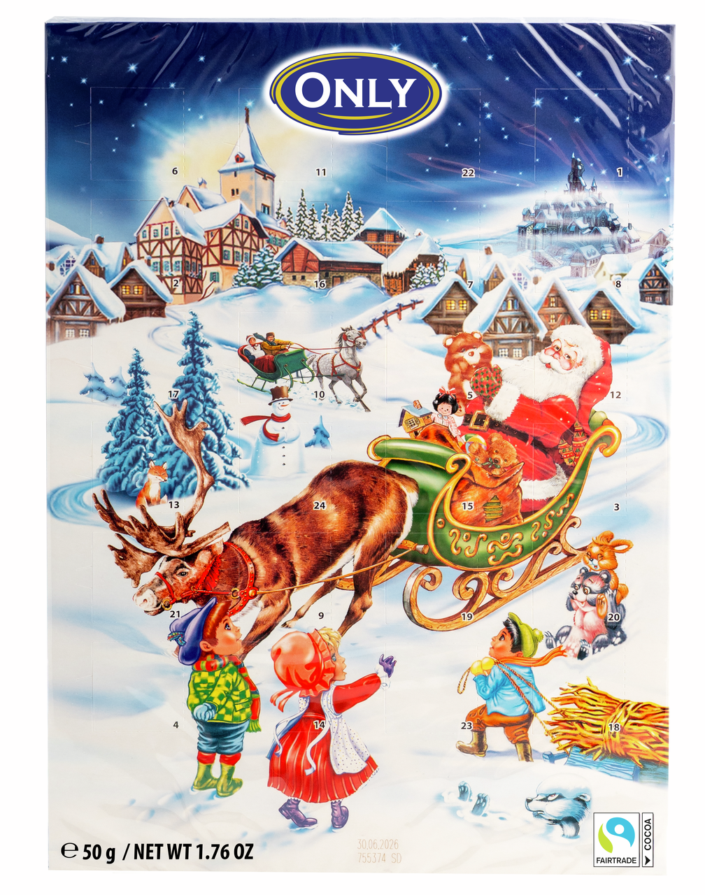 Адвент-календарь Only рождественский, 50г