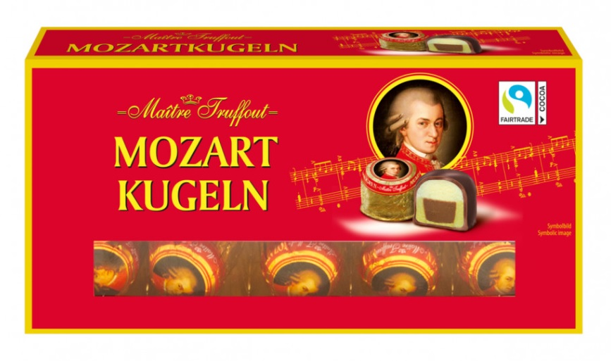 Конфеты Maitre Truffout Mozartkugeln шоколадные с марципаном, 200г