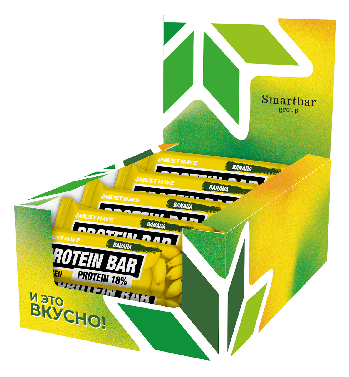 Изображение товара Протеиновый батончик Must Have банан 50г x 20 шт спортивное питание