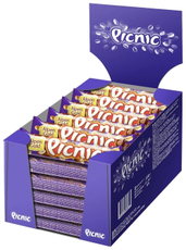 Батончик Picnic шоколадный с арахисом и изюмом, 38г x 35 шт