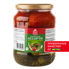 Fine Life Ассорти маринованное корнишон и черри, 680г