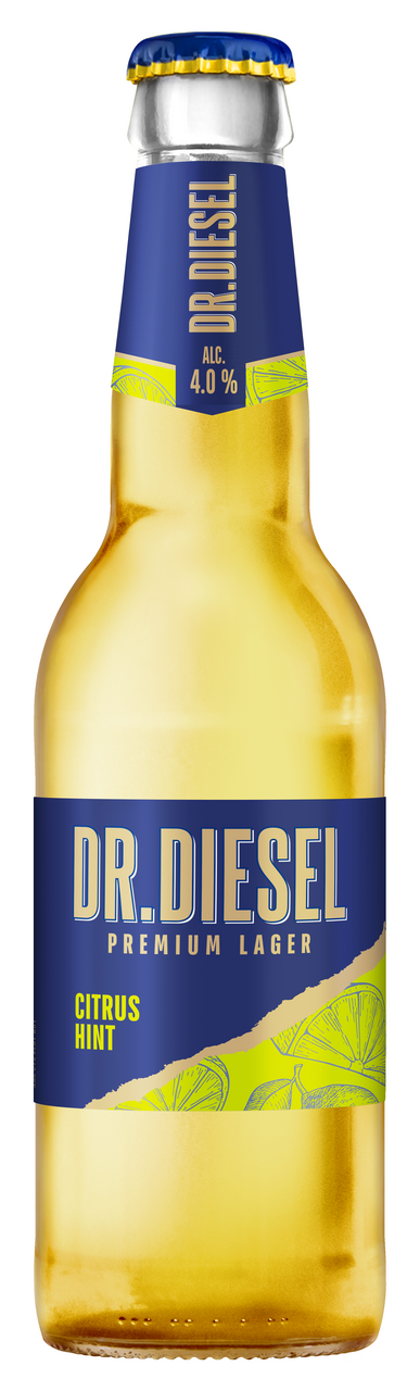 Изображение товара Напиток пивной Doctor Diesel Premium Lager Citrus, 0.33л