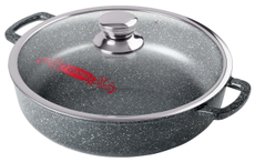 Жаровня Горница Гранит с крышкой 2.5л, 24см