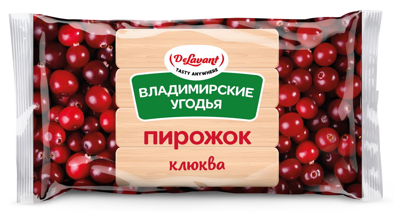 Пирожок Delavant Владимирские угодья с клюквой, 70г