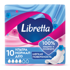Прокладки Libretta Ultra Normal Deo мягкая поверхность, 10шт