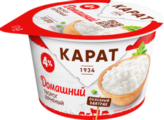 Творог зерненый Карат Домашний 4%, 200г