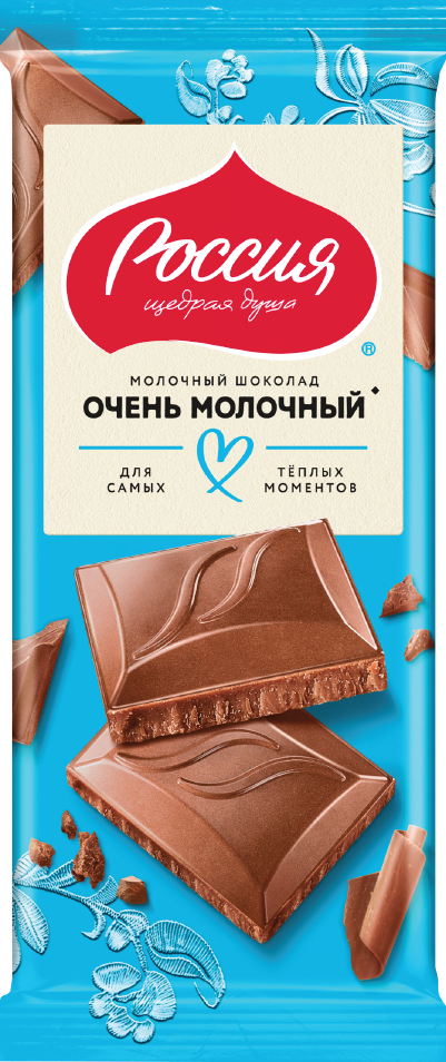 Шоколад Россия Щедрая душа очень молочный, 75г