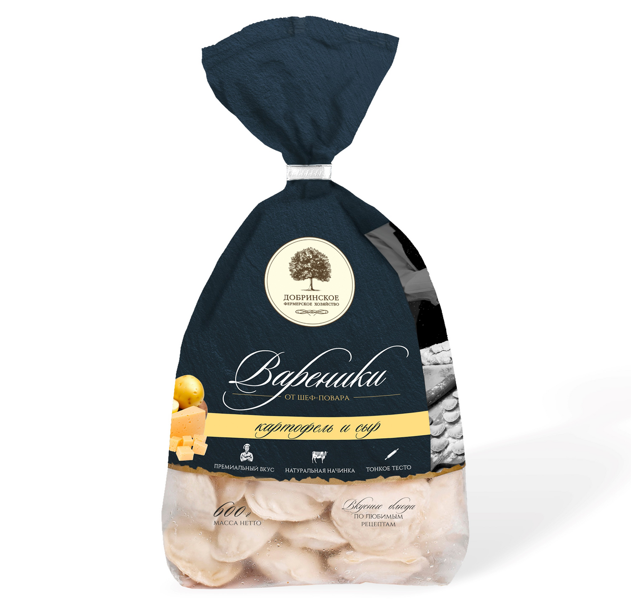 Вареники Добринское Фх картофель и сыр, 600г