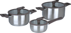 Набор кастрюль с крышкой Lara 1.5л, 3.6 и 6л