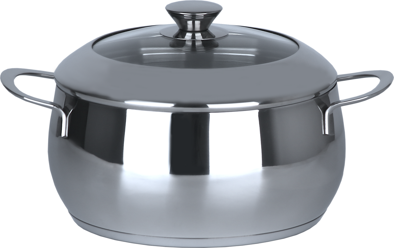 Изображение товара Кастрюля с крышкой Belly Shape 5.5л 24см нержавеющая сталь индукция духовка