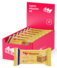 Пирожное протеиновое ProteinRex Медовик без сахара, 40г x 8 шт