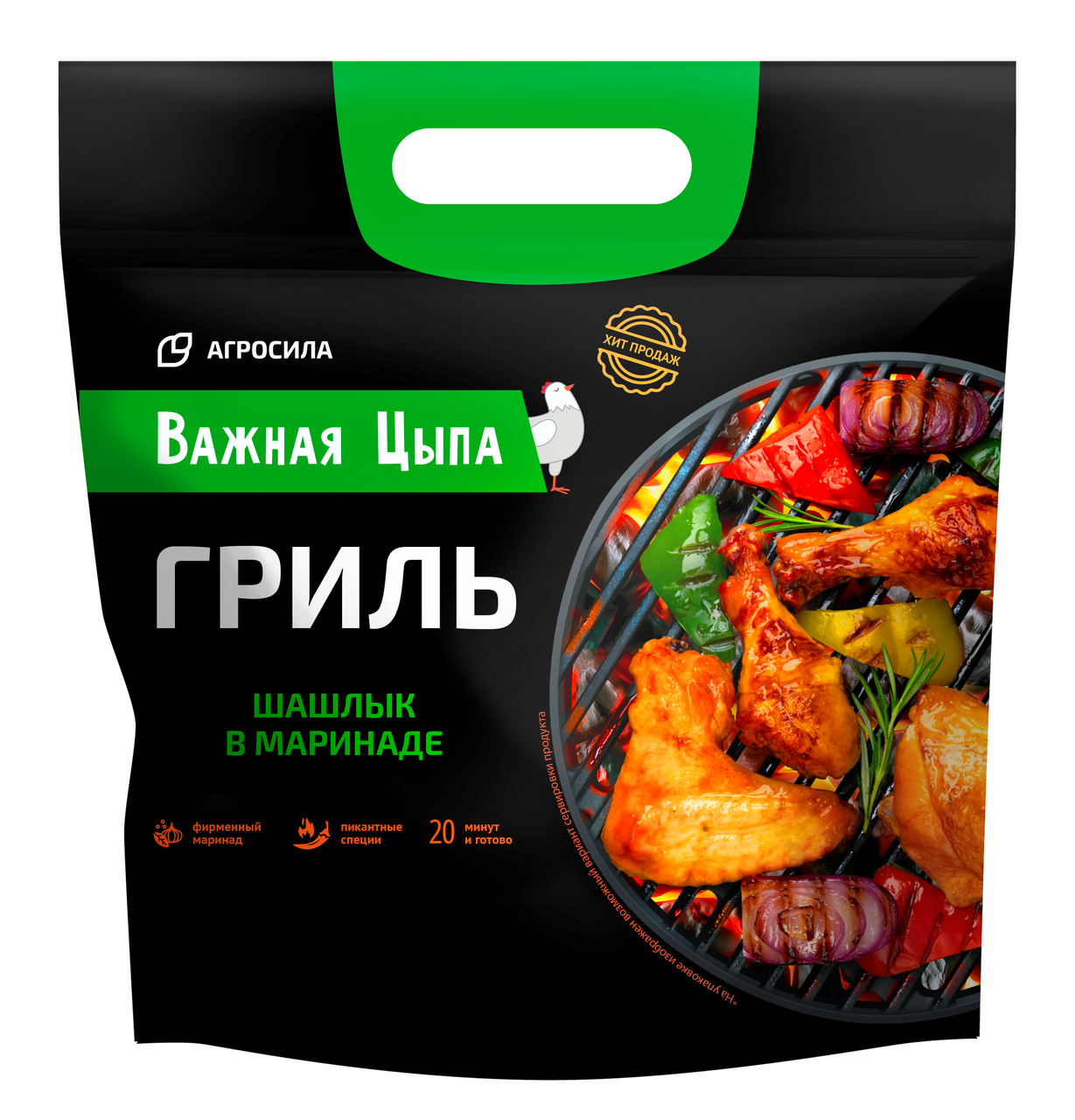 Шашлык из цыпленка-бройлера Важная Цыпа в маринаде охлажденный, ~1.8кг