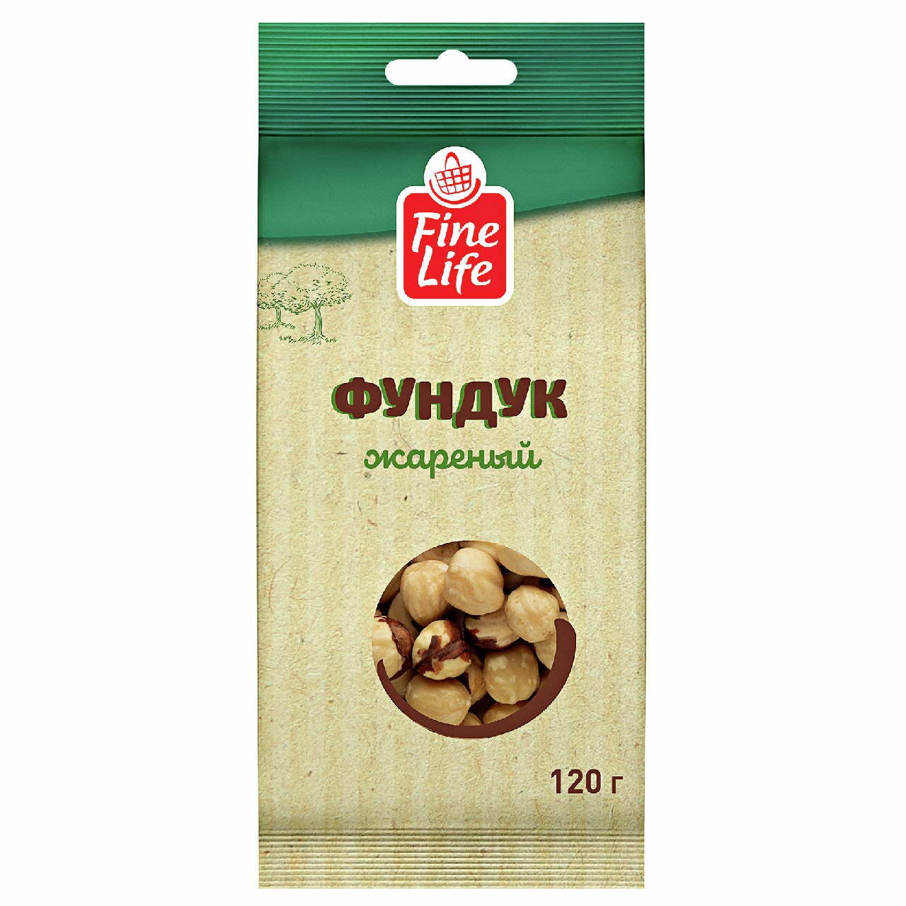 Fine Life Фундук жареный, 120г
