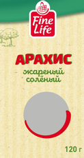 Fine Life Арахис жареный соленый, 120г