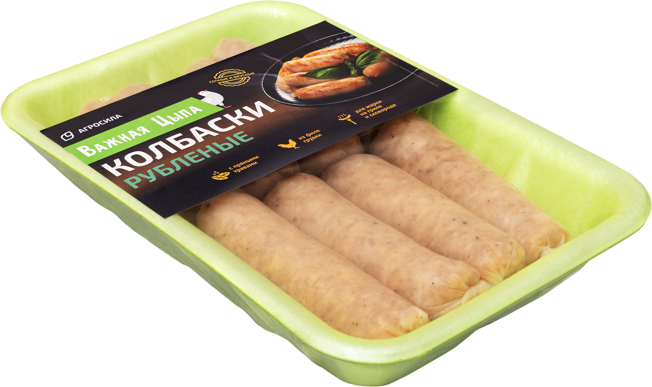 Колбаски из филе цыпленка-бройлера Важная Цыпа Рубленые охлажденные, 400г