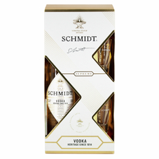 Водка Schmidt Supreme в подарочной упаковке с двумя шотами, 0.7л
