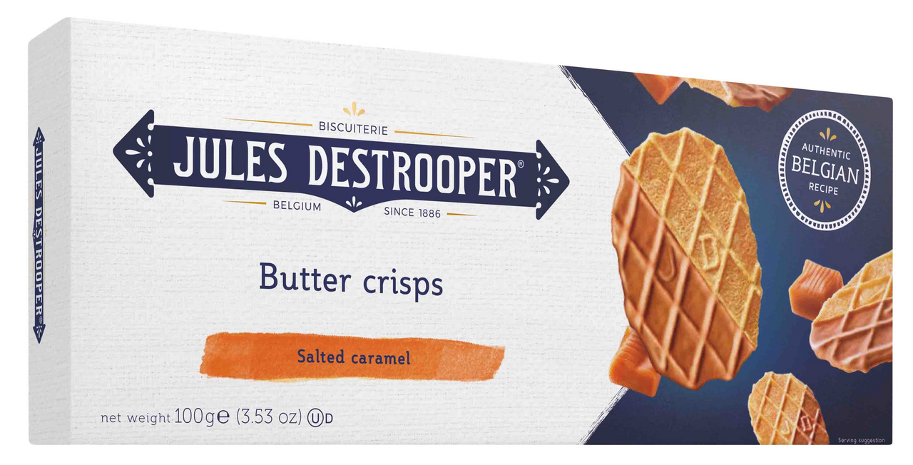 Печенье Jules Destrooper Butter Crisps соленая карамель, 100г