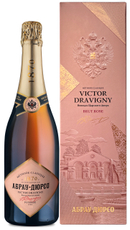 Вино игристое Абрау Дюрсо Виктор Дравиньи в подарочной упаковке розовое брют, 0.75л
