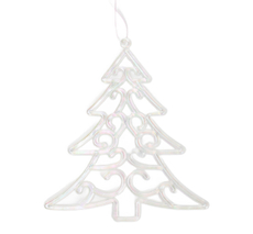 Подвеска Christmasdeluxe Елочка Хамелеон акриловая, 16 x 14см