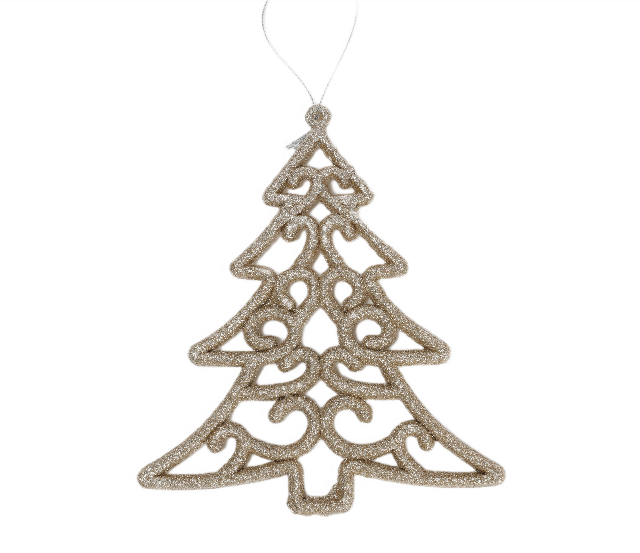 Подвеска Christmasdeluxe Елочка Шампань акриловая, 16 x 14см