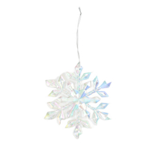 Подвеска Christmasdeluxe Снежинка Хамелеон акриловая, 9см