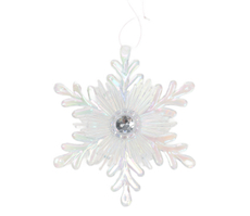 Подвеска Christmasdeluxe Снежинка Хамелеон акриловая, 14 x 14 x 3см