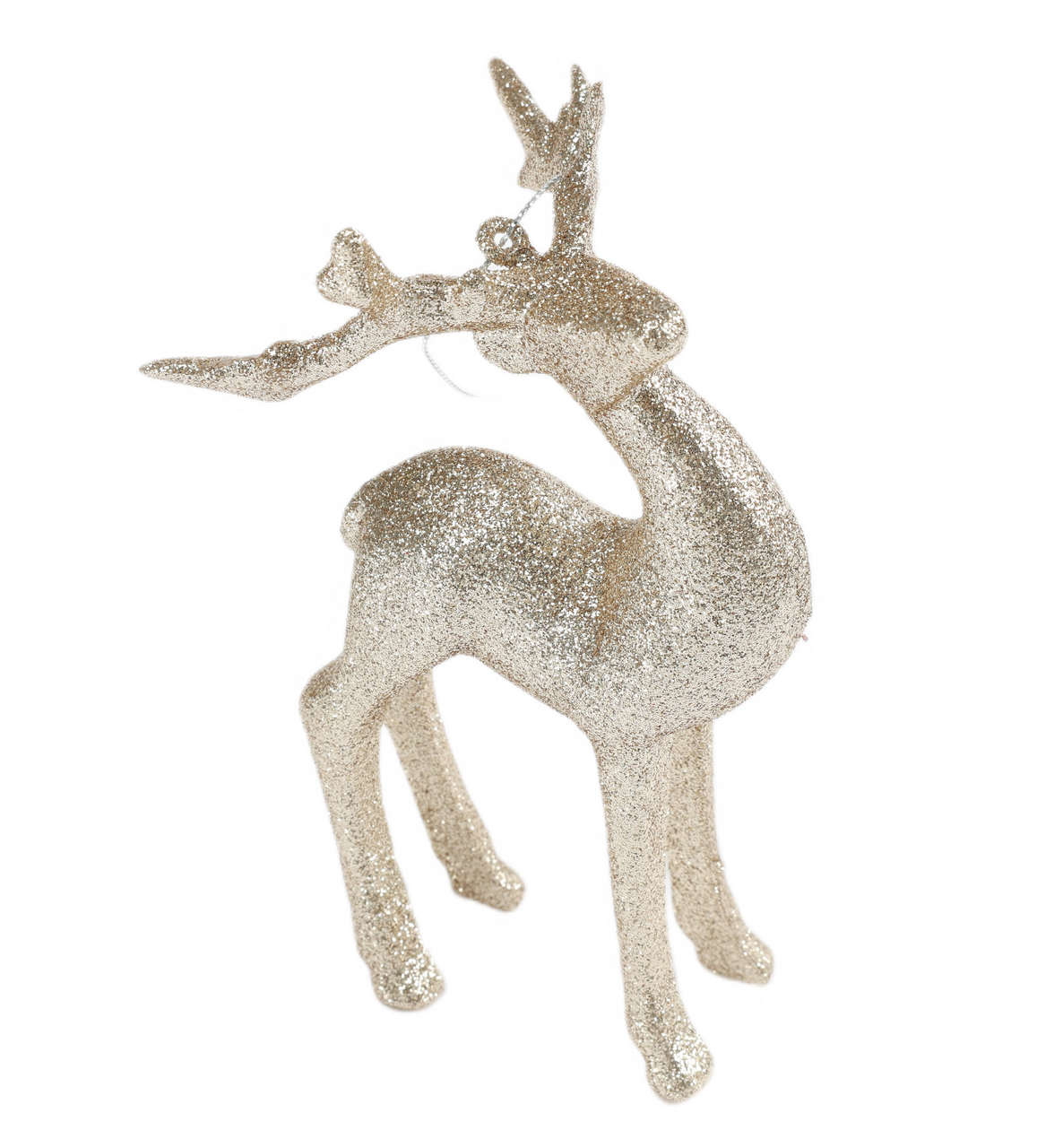 Подвеска Christmasdeluxe Олень Шампань акриловая, 8.5 x 6 x 15см