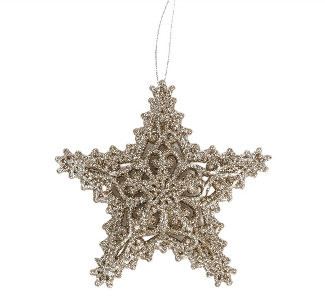 Подвеска Christmasdeluxe Звезда Шампань акриловая, 12.5 x 12 x 3см