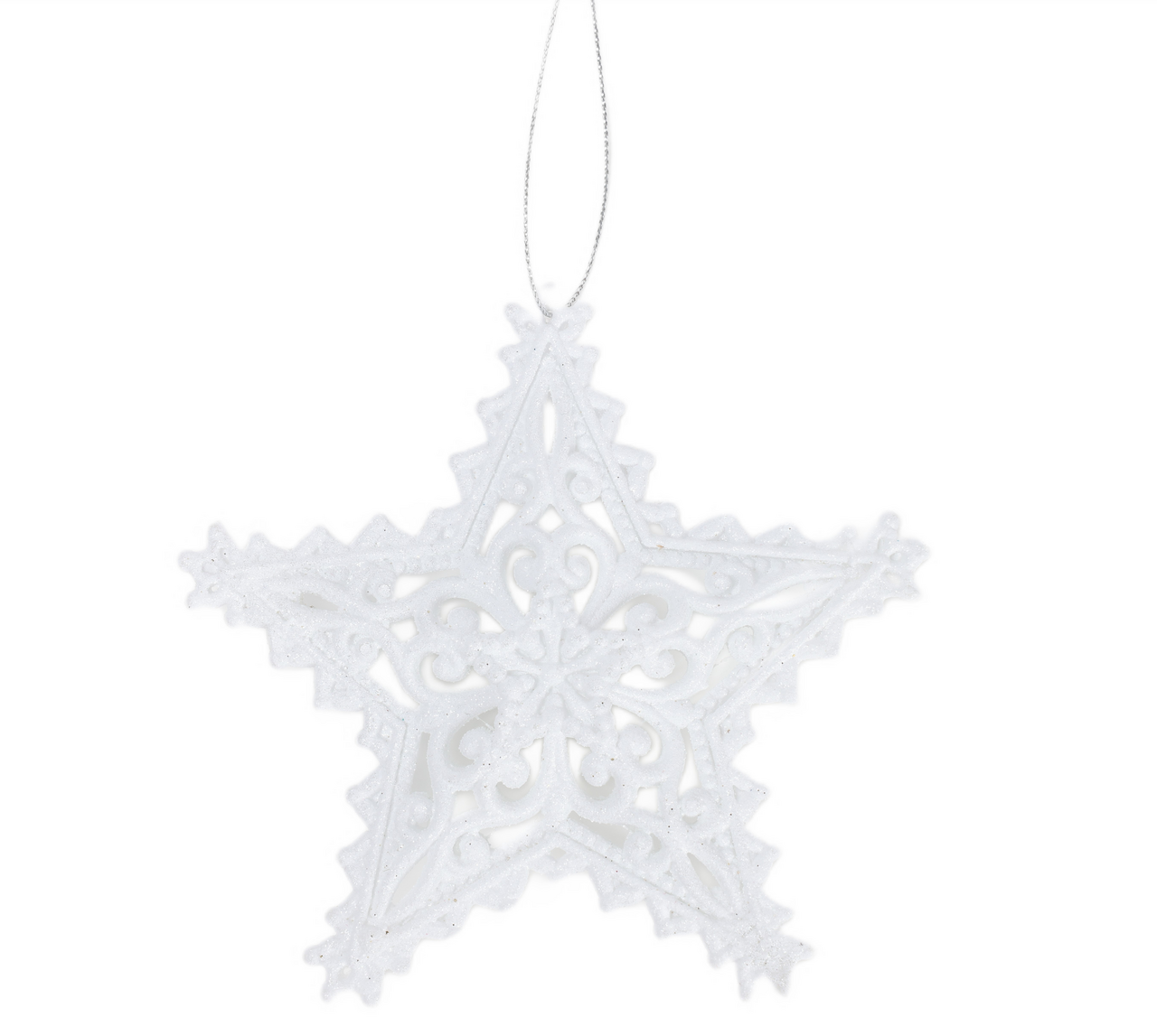 Подвеска Christmasdeluxe Звезда белая акриловая, 12.5 x 12 x 3см