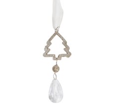 Подвеска Christmasdeluxe Елочка Шампань акриловая, 15 x 5.5см