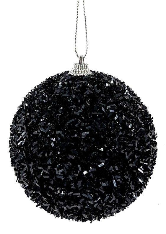 Шар елочный Christmasdeluxe черный пенопласт, 10см