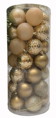 Набор елочных шаров Christmasdeluxe Капучино пластиковый 6см, 35шт