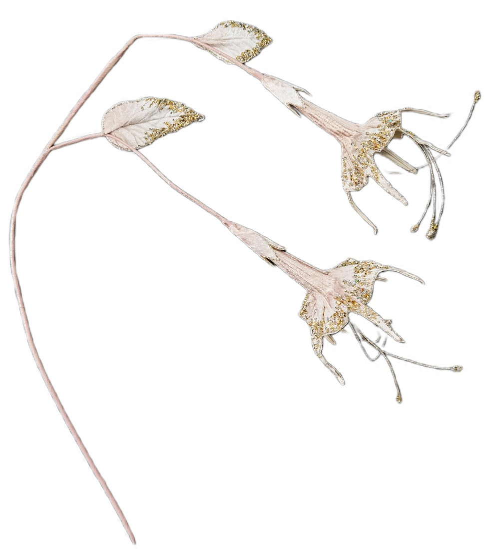 Ветка с колокольчиками Christmasdeluxe Шампань, 67см