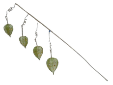 Веточка физалиса Christmasdeluxe из органзы оливковая, 80см